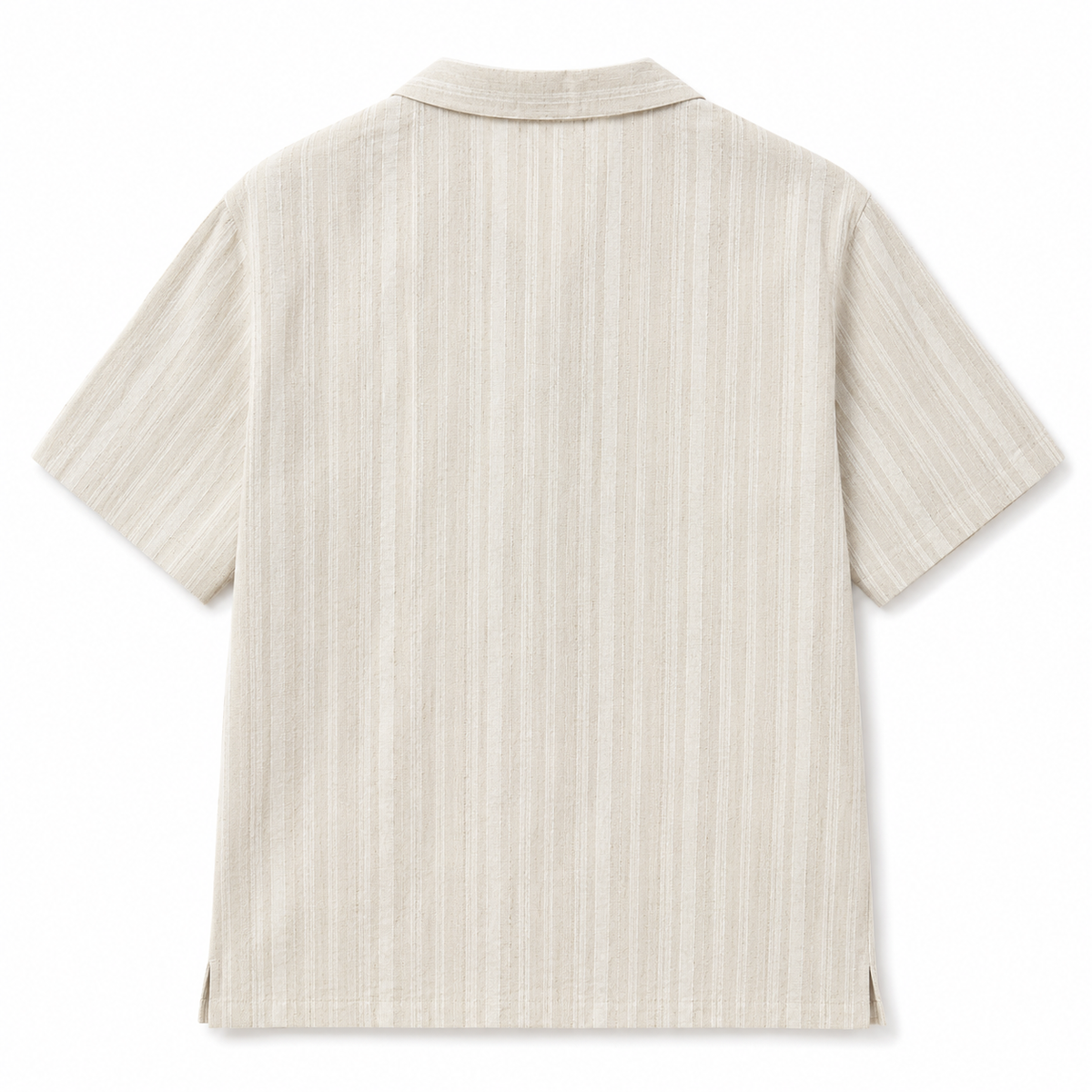 Tonal Stripe Linen Camp Shirt