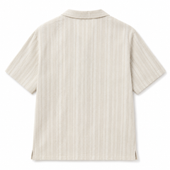 Tonal Stripe Linen Camp Shirt