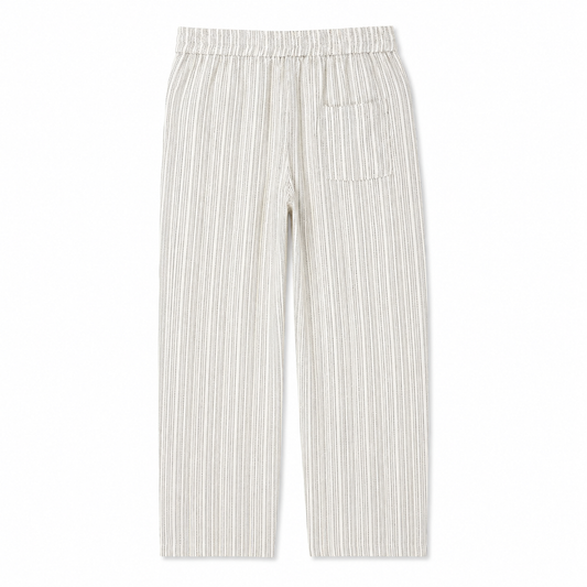 Dotted Pinstripe Linen Trouser