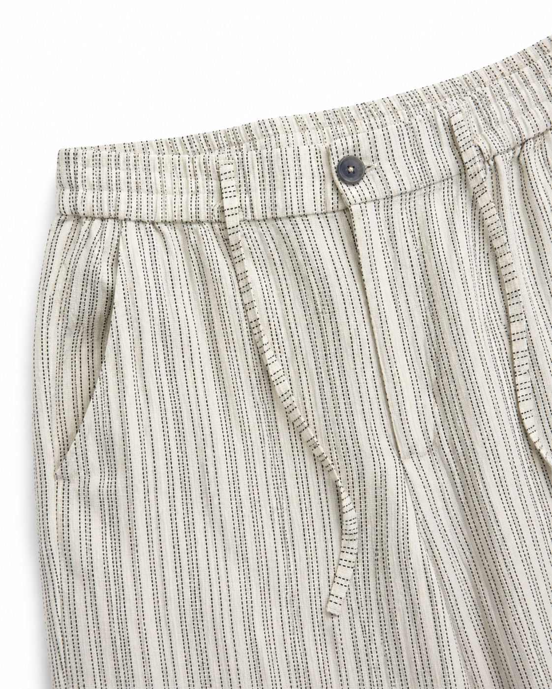 Dotted Pinstripe Linen Trouser
