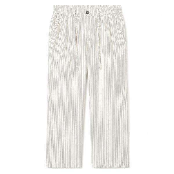 Dotted Pinstripe Linen Trouser