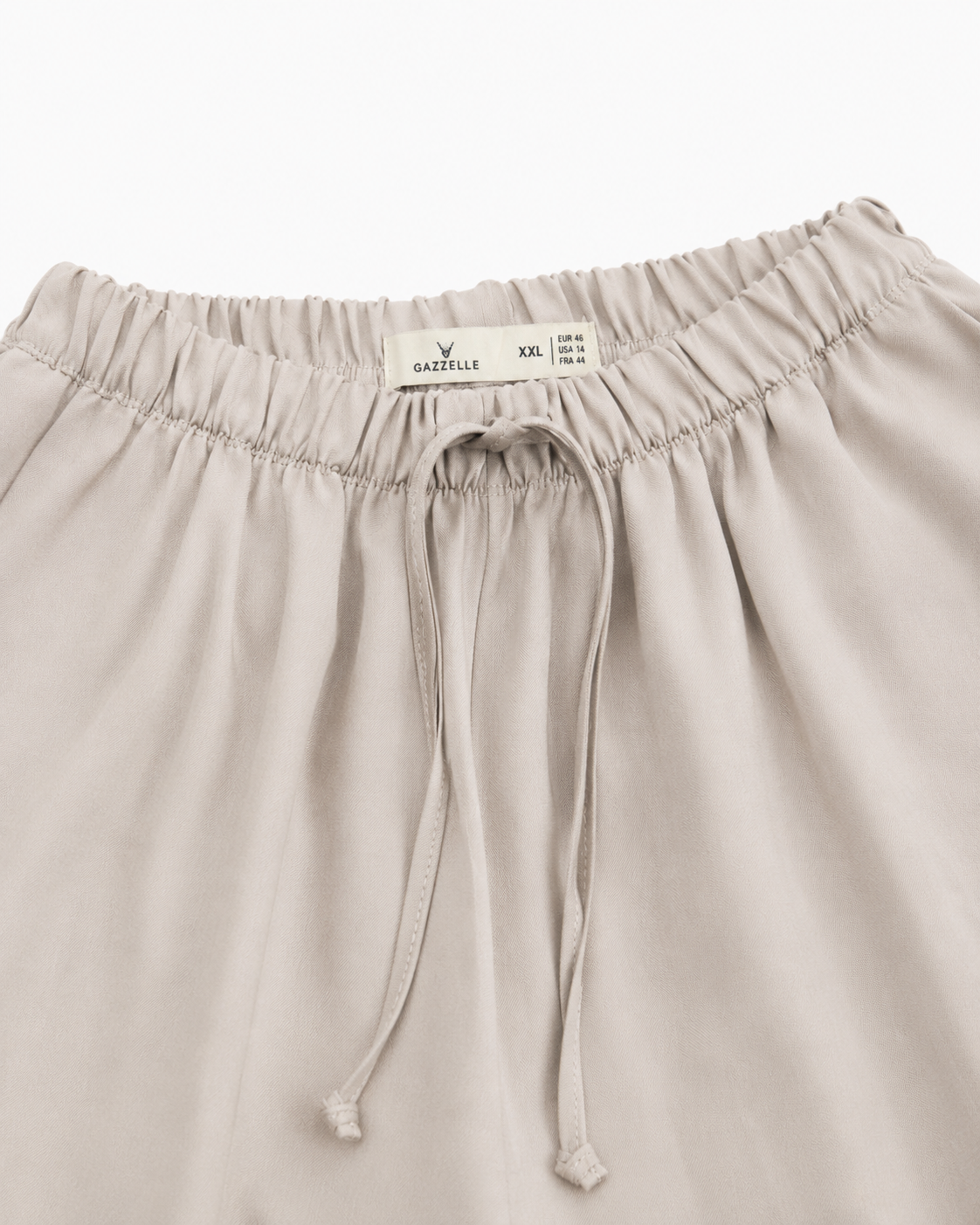 Soft Beige Wide-Leg Palazzo Trouser