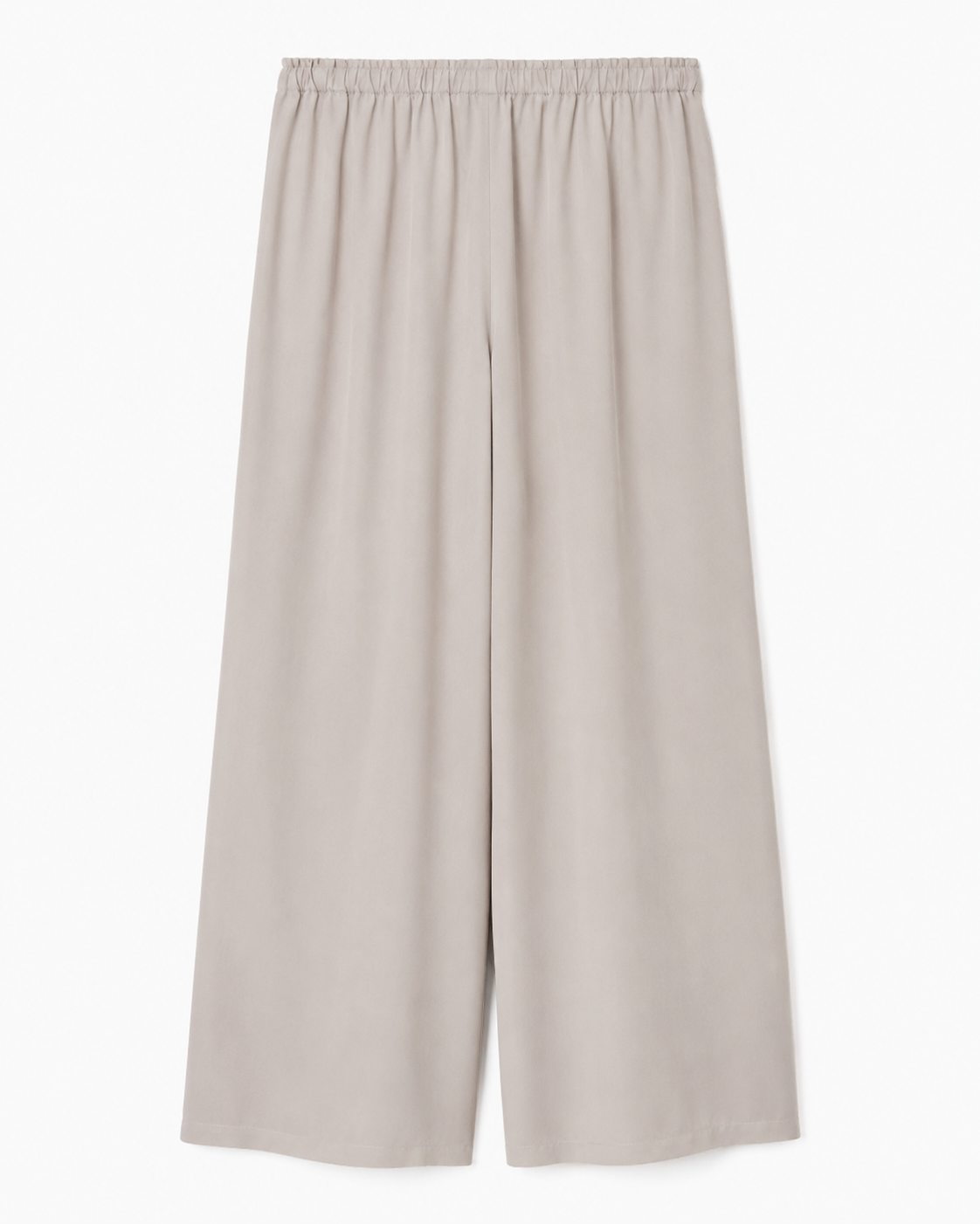Soft Beige Wide-Leg Palazzo Trouser