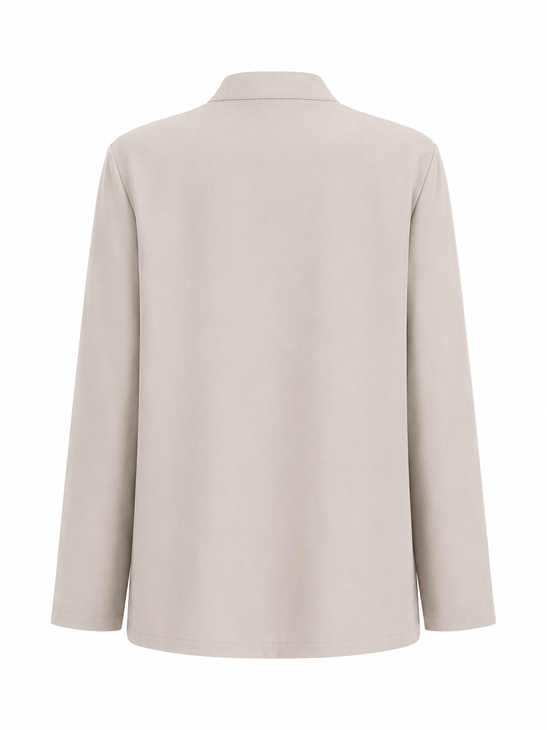 Soft Beige Frog-Closure Top