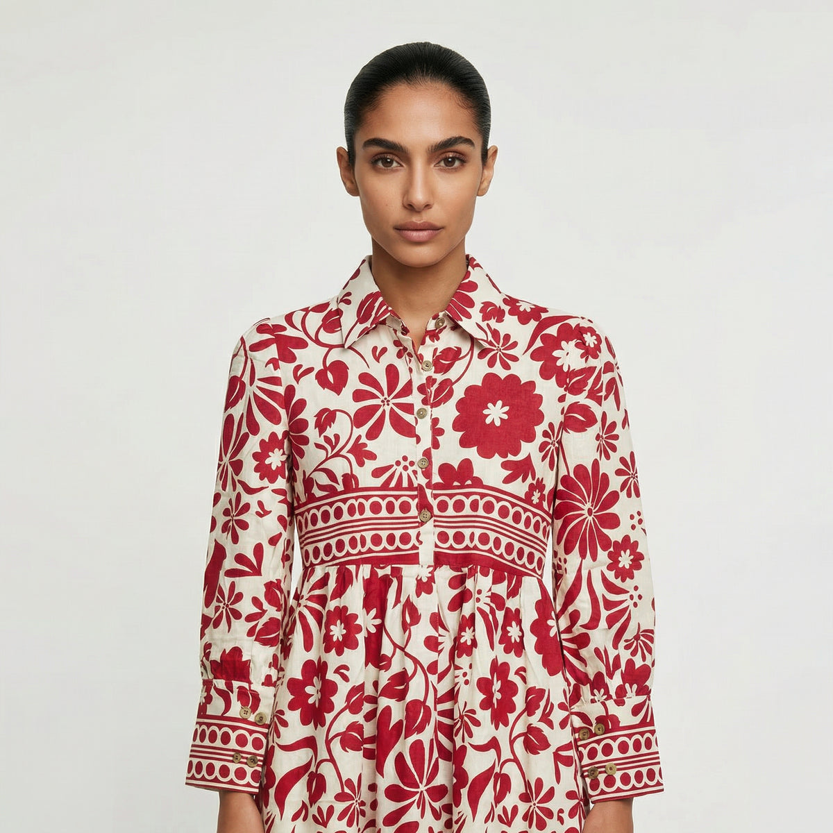 Gazzelle Botanical Maxi Dress - Crimson Red