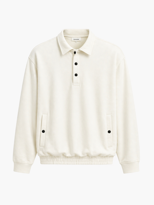Men's Interlock Co-Ord Set — Cream White