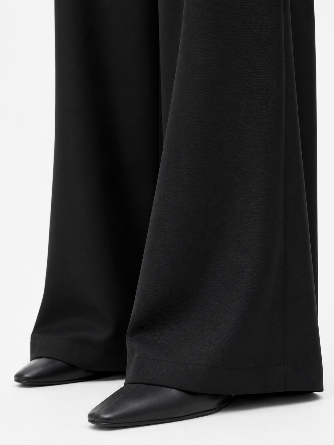 Black Bella Wide-Leg Palazzo Trouser