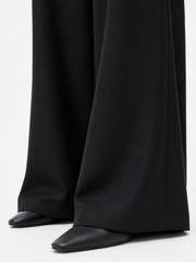 Black Bella Wide-Leg Palazzo Trouser