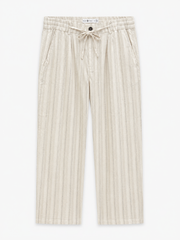 Pleated Linen Drawstring Trouser