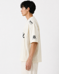 BSTN. | Men's Oversized Sports Graphic Interlock Tee — Cream White