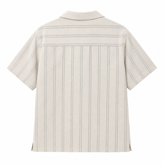 Bold Stripe Linen Camp Shirt