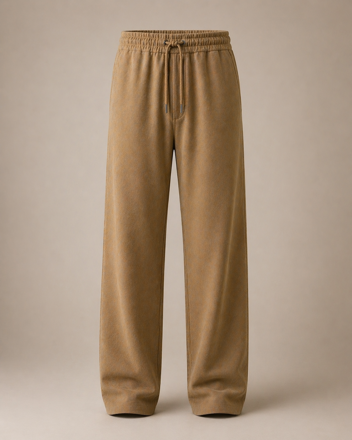 Men's Suede-Touch Bomber Co-Ord Set — Camel