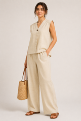 The GAZZELLE Linen Coord Set