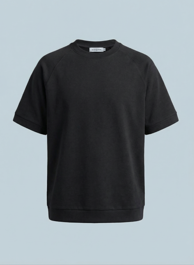 Blackstone Black Co-ord Set — Relaxed Short-Sleeve Top & Cargo Shorts