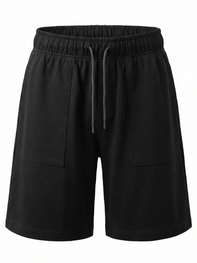 Blackstone Black Co-ord Set — Relaxed Short-Sleeve Top & Cargo Shorts
