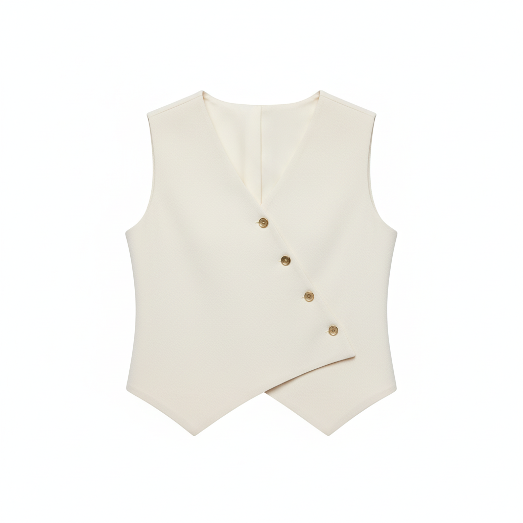 THE COORDINATING WAISTCOAT AND WIDE-LEG TROUSERS