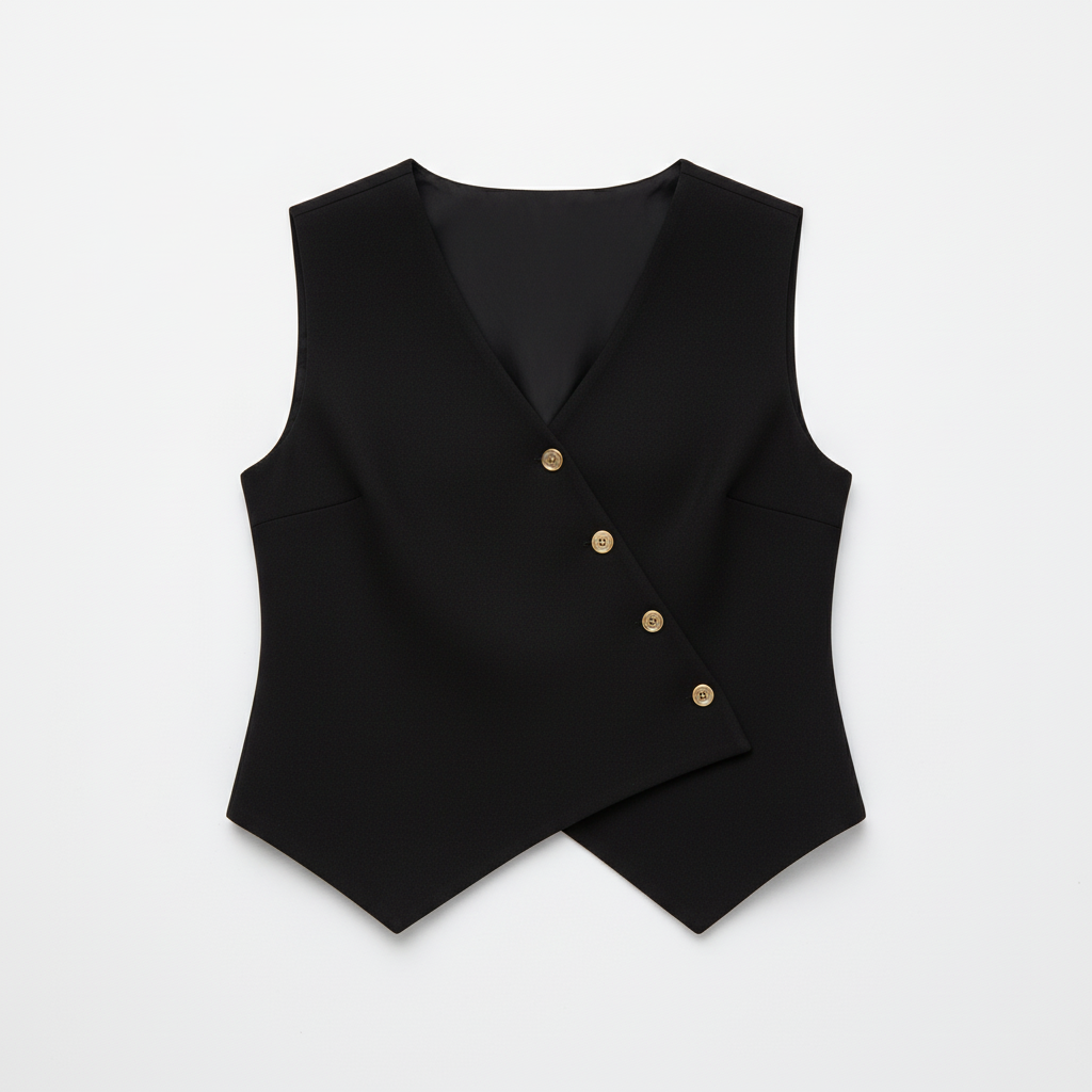 THE COORDINATING WAISTCOAT AND WIDE-LEG TROUSERS