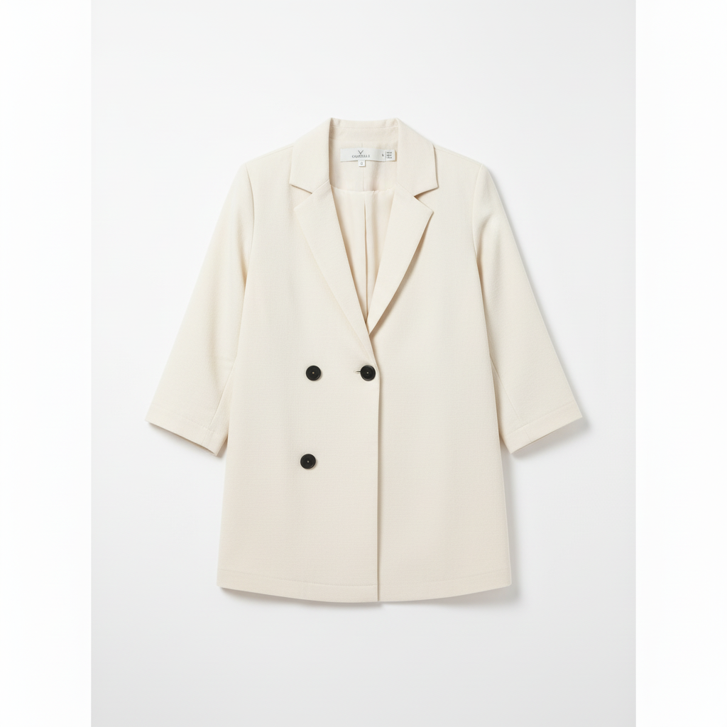 RELAXED FIT DOUBLE-BREASTED JACKET WITH CULOTTES