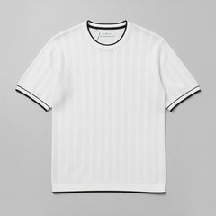 Premium Fit Breathable Knitted T-Shirt — Light Grey