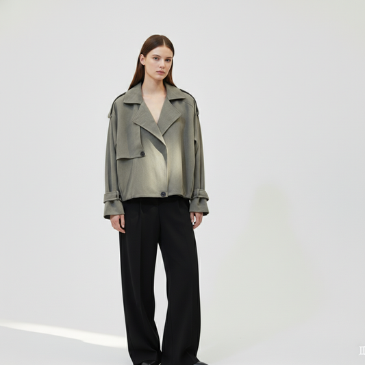The Cropped Trench Bomber Jacket