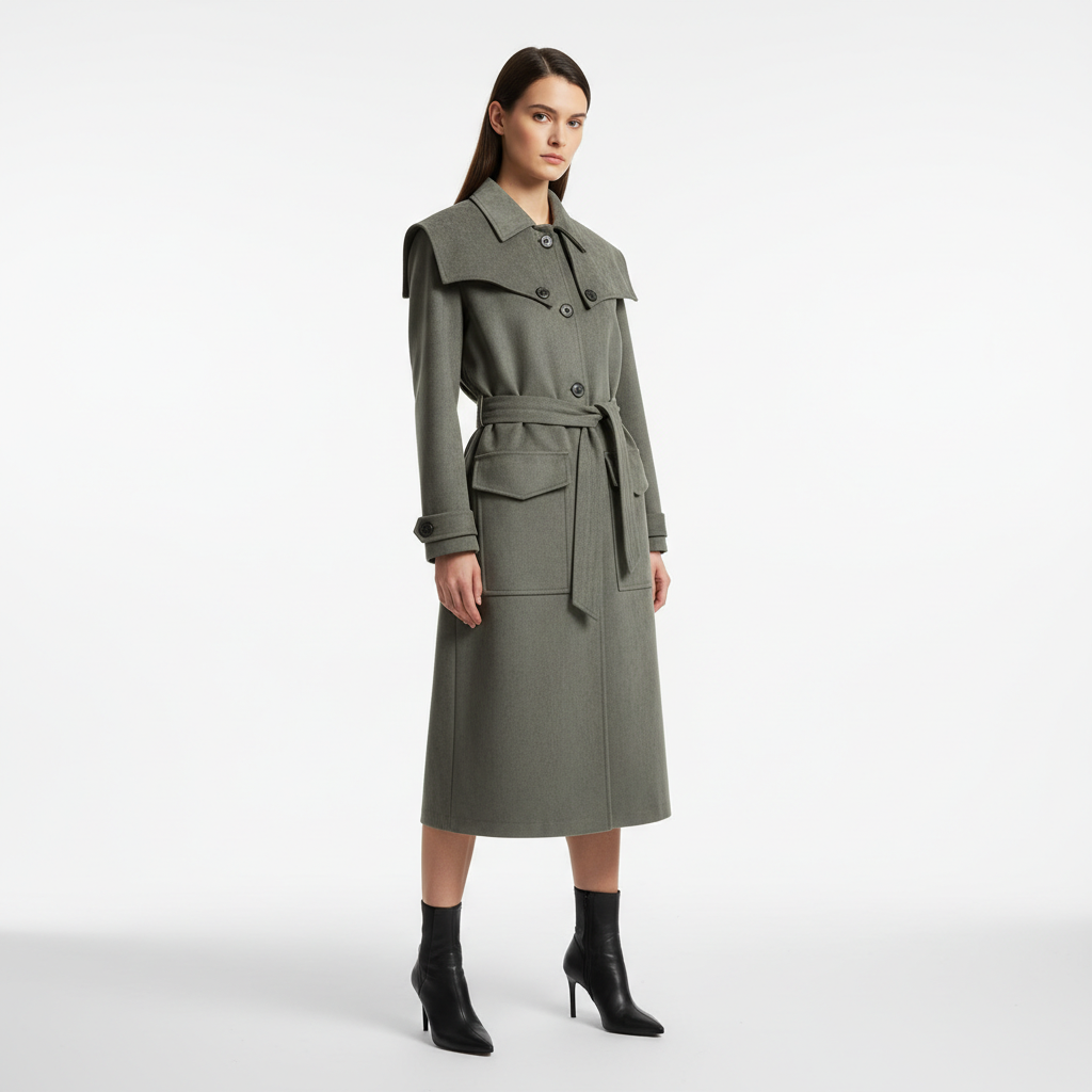 The Structured Twill Belted Trench Gazzelle