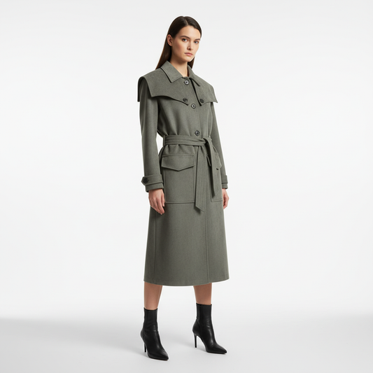 The Structured Twill Belted Trench Gazzelle