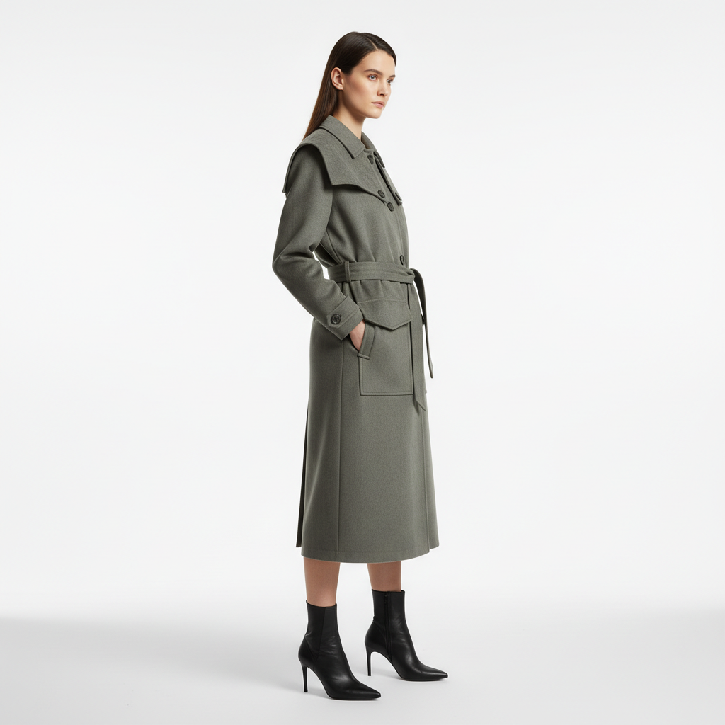 The Structured Twill Belted Trench Gazzelle