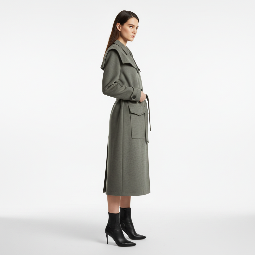 The Structured Twill Belted Trench Gazzelle