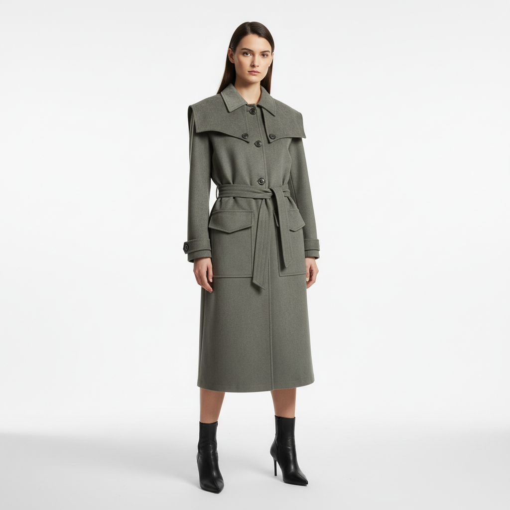 The Structured Twill Belted Trench Gazzelle