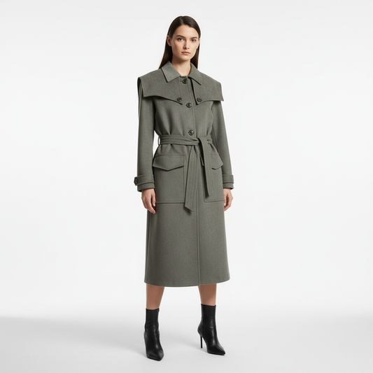 The Structured Twill Belted Trench Gazzelle