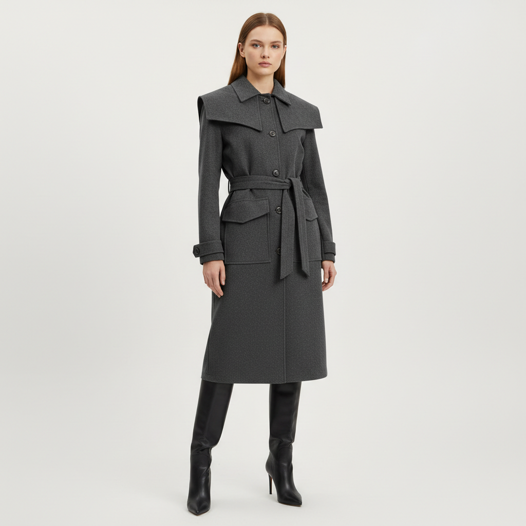 Gazzelle  Structured Twill Long Coat