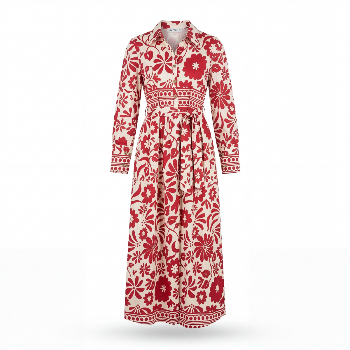 Gazzelle Botanical Maxi Dress - Crimson Red